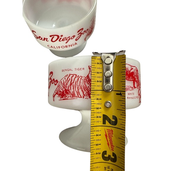 San Diego Zoo White Animal Souvenir Glass‎ Glassware Drinkware Cup (Pair) 3x3.5 - Picture 9 of 10